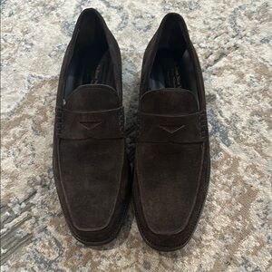 To Boot New York. Adam Derrick. Brown Suede Penny Loafers. Men’s 10.5